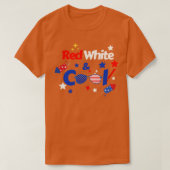 4 juli Rood wit en koel (11) T-shirt (Design voorkant)