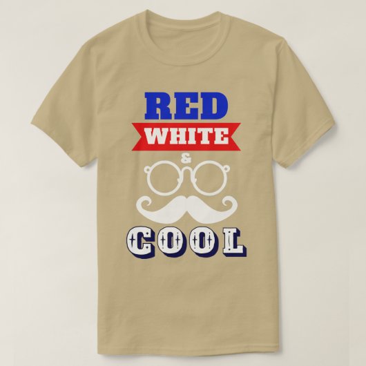 4 juli rood wit en koel 2 t-shirt (Design voorkant)