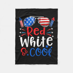 4 juli rood wit en koel patriottische jongens Kind Fleece Deken