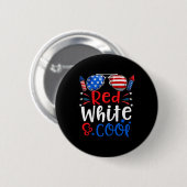 4 juli rood wit en koel patriottische jongens Kind Ronde Button 5,7 Cm (Voorkant /achterkant)