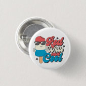 4 juli Rood wit en koele ijslolly's Ronde Button 3,2 Cm (Voorkant /achterkant)