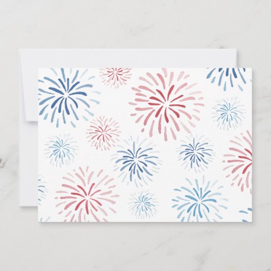 4 juli rood wit en naar Afbeelding zwangerschap Aankondiging (Achterkant)