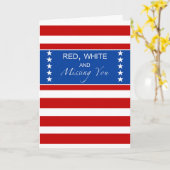 4 juli Rood wit en Vermist u Kaart (Gele Bloem)