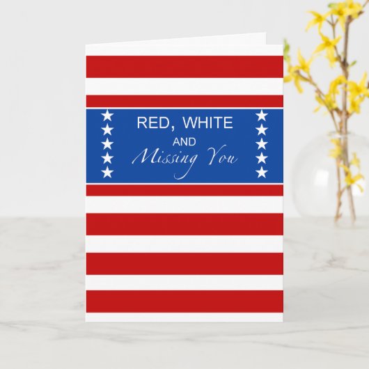 4 juli Rood wit en Vermist u Kaart (Gele Bloem)