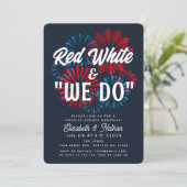 4 juli Rood wit en we doen paren douchen Kaart (Staand voorkant)