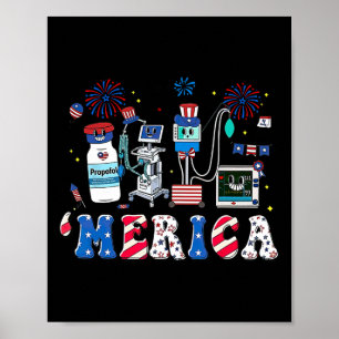 4 juli Rood Wit IC Verpleegkundige Zorg er Ed RN M Poster