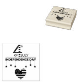 4 juli rubberstempel (Gestempeld)