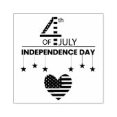 4 juli rubberstempel (Afrduk)