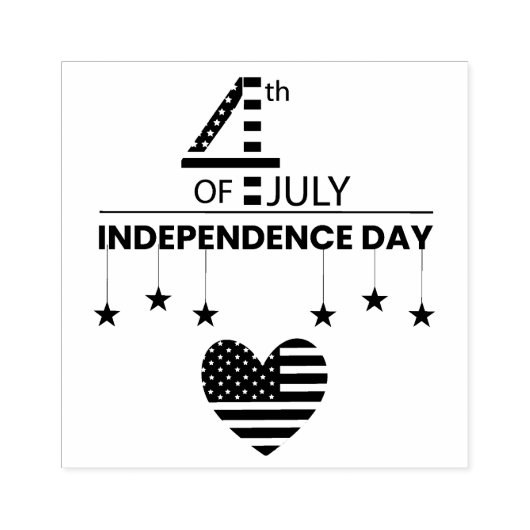 4 juli rubberstempel (Afrduk)