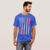 4 juli S Vlag Percussie Instrument Dummer vr T-shirt (Voorkant volledig)