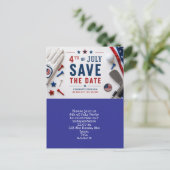 4 juli Save the Date Onafhankelijkheidsdag feest Briefkaart (Staand voorkant)