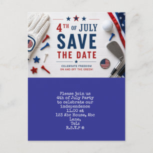 4 juli Save the Date Onafhankelijkheidsdag feest Briefkaart