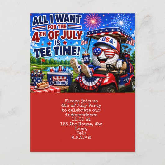 4 juli Save the Date Onafhankelijkheidsdag feest Briefkaart (Voorkant)
