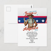 4 juli Save the Date Onafhankelijkheidsdag feest Briefkaart (Voorkant / Achterkant)