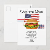 4 juli save the date Onafhankelijkheidsdag feest Briefkaart (Voorkant / Achterkant)