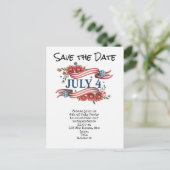 4 juli Save the Date Onafhankelijkheidsdag vieri Briefkaart (Staand voorkant)