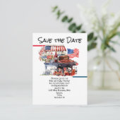 4 juli save the date Onafhankelijkheidsdag vierin Briefkaart (Staand voorkant)