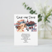 4 juli save the date  Onafhankelijkheidsdag vierin Briefkaart (Staand voorkant)
