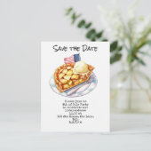 4 juli save the date onafhankelijkheidsdag viering briefkaart (Staand voorkant)