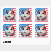 4 juli Schattige Guinee Varken Sticker Blad (Vel)