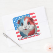 4 juli Schattige Guinee Varken Sticker Blad (Envelop)