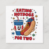 4 juli Schattige Hotdogs Informatiekaartje (Voorkant)