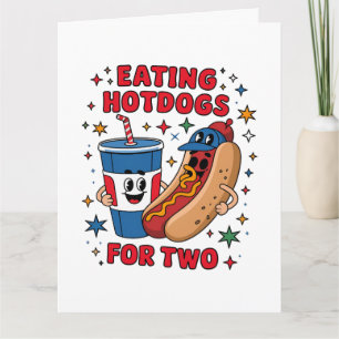 4 juli Schattige Hotdogs Kaart