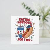 4 juli Schattige Hotdogs Menu (Staand voorkant)