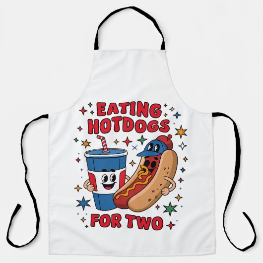 4 juli Schattige Hotdogs Schort (Voorkant)