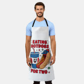 4 juli Schattige Hotdogs Schort (Gedragen)