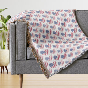 4 juli Schattigee Amerikaanse vlag Patriottisch Deken