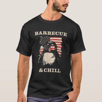 4 juli Schattigee pinguïn met zonnebril Amerikaans T-shirt