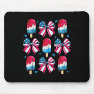 4 juli Schattigee Popsicle Bows Patriottische Vrou Muismat