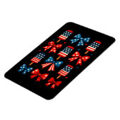 4 juli Schattigee Popsicle Coquette Bow Patriotic Magneet (Linkerzijde)