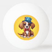 4 juli Schattigee puppy hond-71009 Pingpongbal (Voorkant)