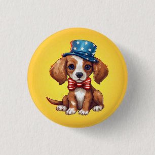 4 juli Schattigee puppy hond-71009 Ronde Button 3,2 Cm