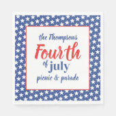 4 juli Schattigee zomer gewoonte Servet (Voorkant)