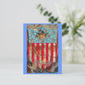 4 juli Schild Briefkaart (Staand voorkant)