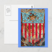 4 juli Schild Briefkaart (Voorkant / Achterkant)