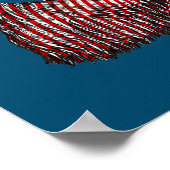 4 juli Schotse Terrier Dog Amerikaanse vlag Poster (Hoek)