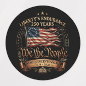 4 juli semiquincentennial 1776-2026 labels (Design 2)