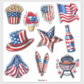 4 juli Set 1 Sticker (Vel)