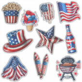 4 juli Set 1 Sticker (Voorkant)