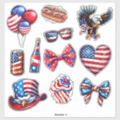 4 juli Set 2 Sticker (Vel)
