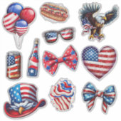 4 juli Set 2 Sticker (Voorkant)