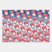 4 juli Set van 3 Inpakpapier Vel (Voorkant 2)