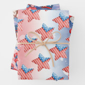 4 juli Set van 3 Inpakpapier Vel (In situ)