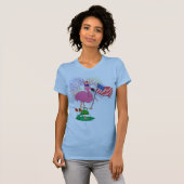 4 juli Shirt Flamingo (Voorkant volledig)
