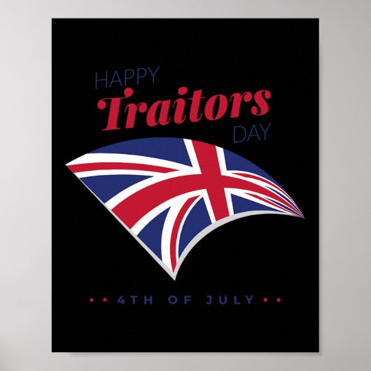 4 juli Shirt Happy Traitors Day Amerikaanse inde Poster (Voorkant)