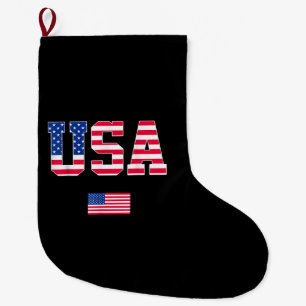 4 juli Shirt USA Patriottische Amerikaanse Vlag W Grote Kerstsok